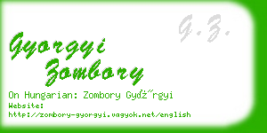 gyorgyi zombory business card